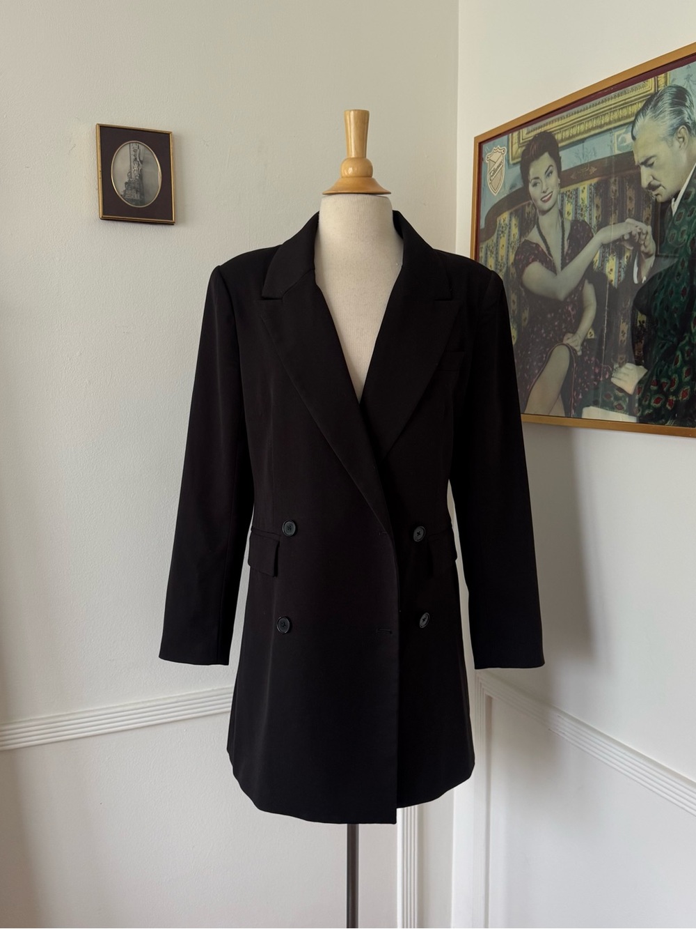LPA Black Double-Breasted Women's Blazer Jacket